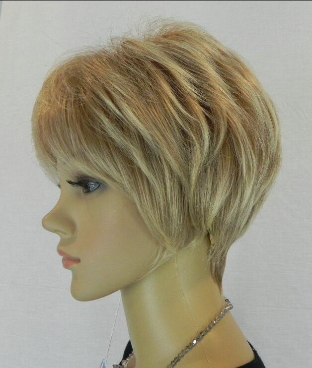New Vogue Short Blonde Hair Wig For Womens short Straight Blonde wig
