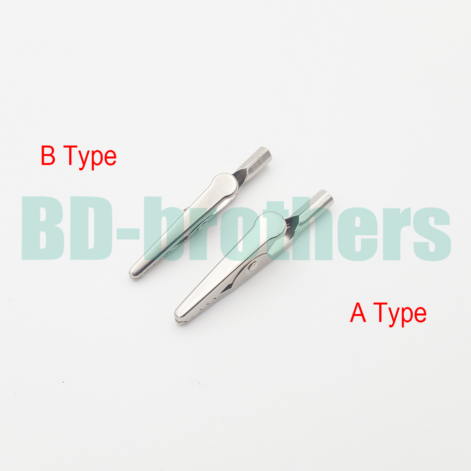 Metal Round Tail Alligator Clip crocodile electrical Clamp FOR Testing Probe Meter 51MM B Type Hardware accessories 4000pcs/lot
