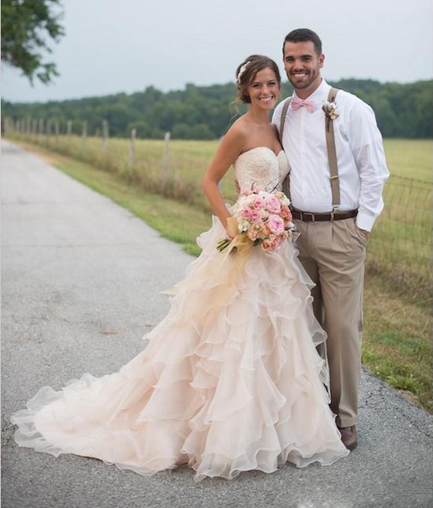 Sexy Sweetheart Neckline Ruffled Long Pink Lace Empire Wedding Dresses Chapel With Folder Organza Bride Gowns, Custom made from color chart
Sexy Sweetheart Neckline Ruffled Long Pink Lace Empire Wedding Dresses Chapel With Folder Organza Bride Gowns, Custom made from color chart