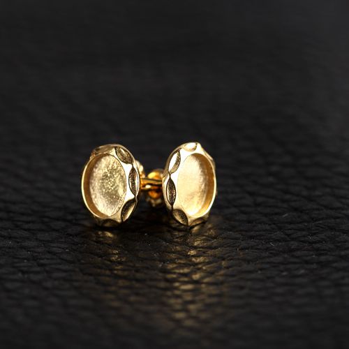 925 Sterling Silver Semi Mount Stud Earrings for Women Setting Party Trendy Fine Jewelry