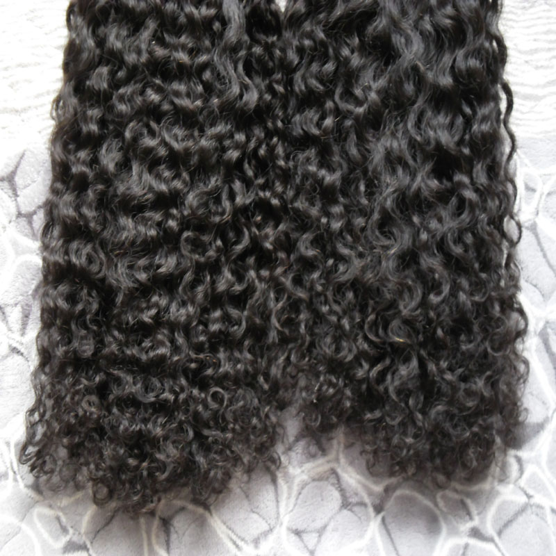 Afro kinky curly micro link human hair extensions black 200g brazilian kinky curly micro loop hair extensions 200s