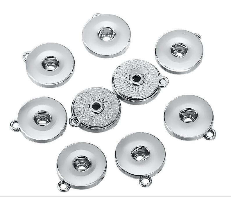 20pcs/lot 18mm sliver Noosa Ginger Snap Base Interchangeable Accessories for Jewelry Snap Button Base DIY Jewelry Accessory Fit Bracelet