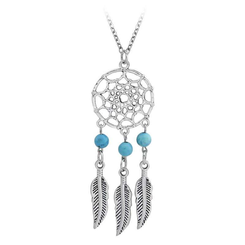 Ancient Silver Indian Dream catch Tassel Feather Pendant Necklace Necklaces for Women Hope Turquoise Dreamcatch Jewelry Gift Drop shipping
Ancient Silver Indian Dream catch Tassel Feather Pendant Necklace Necklaces for Women Hope Turquoise Dreamcatch Jewelry Gift Drop shipping