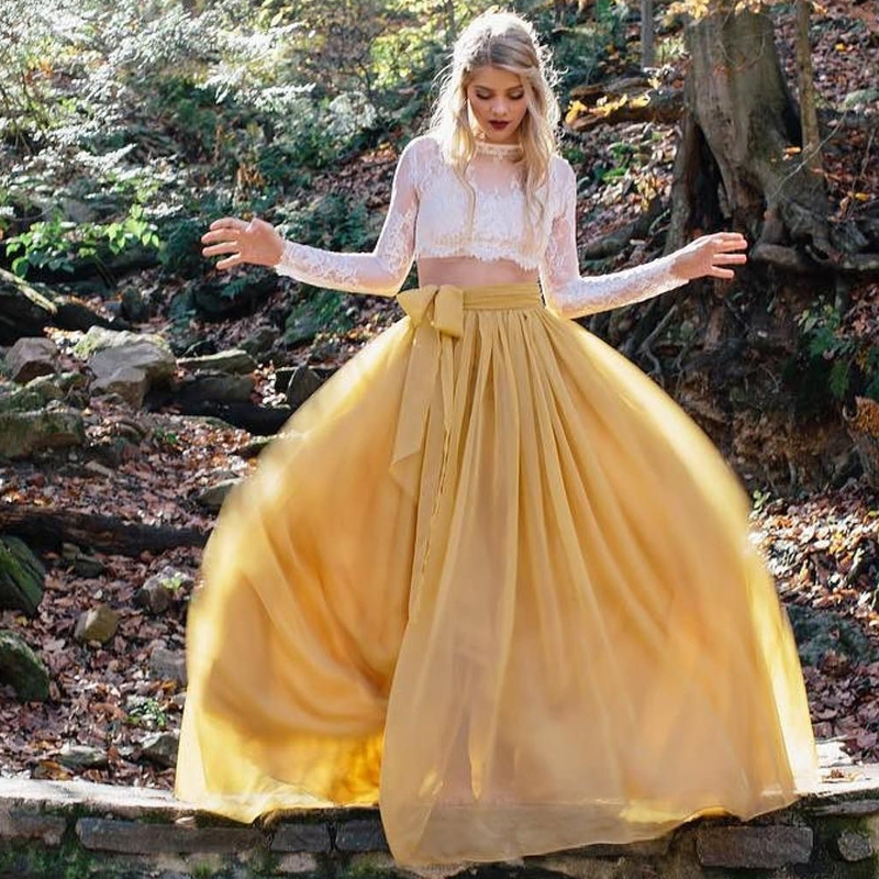 Two Pieces Lace Long Sleeve Prom Dresses O-Neck A-Line Yellow Chiffon Skirt Vintage Formal Dresses for Girls vestido longo de festa, Black
Two Pieces Lace Long Sleeve Prom Dresses O-Neck A-Line Yellow Chiffon Skirt Vintage Formal Dresses for Girls vestido longo de festa, Black
