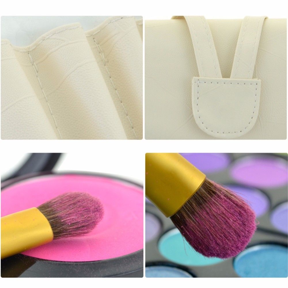 24pcs Professional Soft Cosmetic Eyebrow Shadow Makeup Brush Set Kit + Pouch Bag #R56