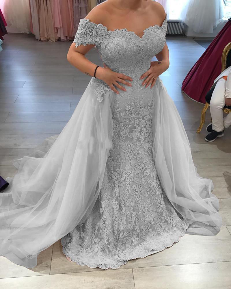Plus Size Lace Mermaid Evening Dresses Off Shoulder Dark Red Champagne Lavender Silver Lilac Evening Gowns Sweep Train Removable TrainZipper, Yellow
Plus Size Lace Mermaid Evening Dresses Off Shoulder Dark Red Champagne Lavender Silver Lilac Evening Gowns Sweep Train Removable TrainZipper, Yellow