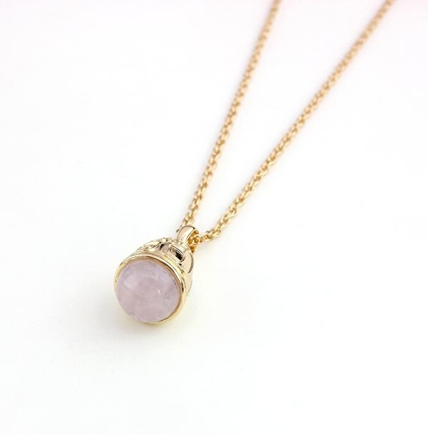 Fashion Natural Stone Pendant Necklace Charm Jewelry K Gold Plating Chain Pendant Necklace For Women