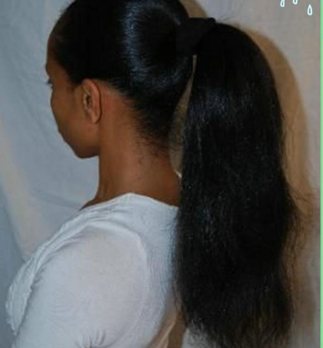 Coarse yaki kinky straight ponytail ,African american Long high italian yaki human hair pony tail for black women natural color dyeable