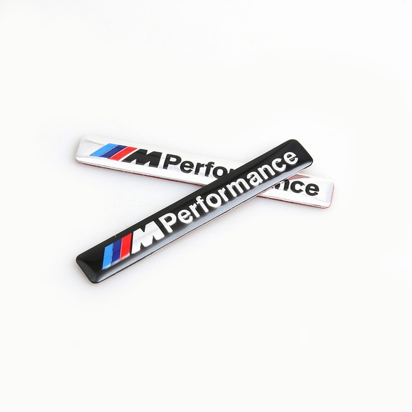 ///M Performance M Power 85x12mm Motorsport Metal Logo Car Sticker Aluminum Emblem Grill Badge for BMW E34 E36 E39 E53 E60 E90 F10 F30 M3 - view 3