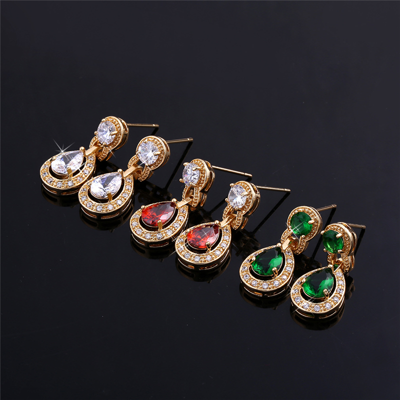 White/Green/Red 18K Yellow Gold Plated Cubic Zirconia Diamond Exquisite Women Earrings Wedding Jewelry For Women/Lady, Golden;silver
White/Green/Red 18K Yellow Gold Plated Cubic Zirconia Diamond Exquisite Women Earrings Wedding Jewelry For Women/Lady, Golden;silver