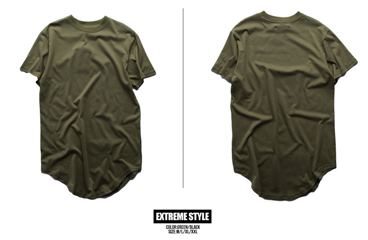 Fashion men extended t shirts longe hip hop tee women swag clothes haruku rock tshirt homme