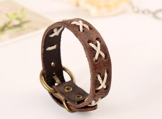 Simple leather bracelet men 's style retro leather rope bracelet leather jewelry