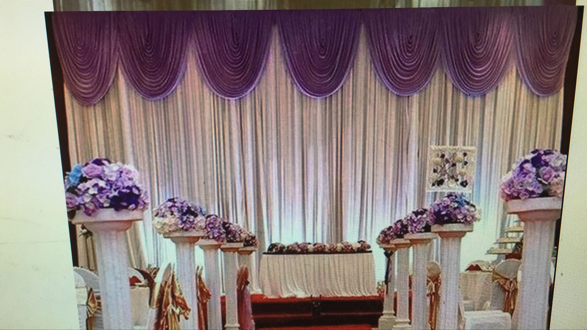 3*6m Wedding Party Stage Celebration Background Satin Curtain Drape Pillar Ceiling Backdrop Marriage decoration Veil WT016