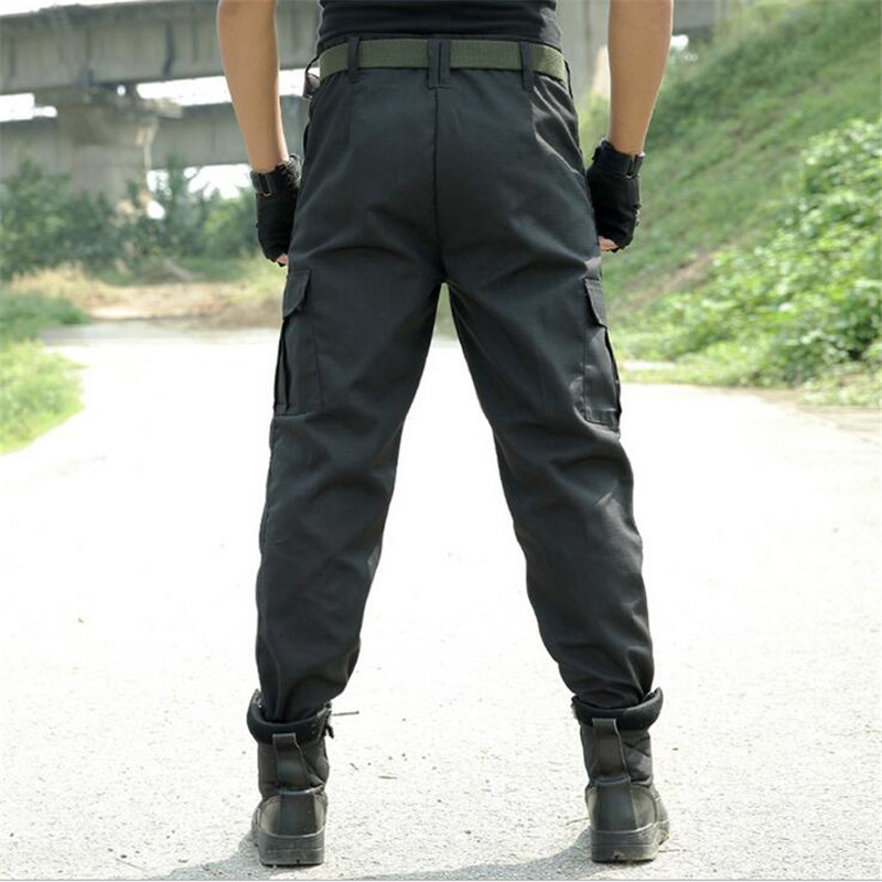 Wholesale-Free shipping Men's Combat Multi-Pockets Utility Casual Loose Long Full Length Cargo Work pants Trousers Gray Camouflage pants