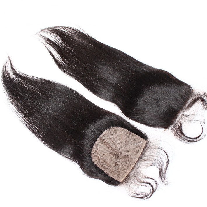 Real Virgin Brazilian Straight Hair Silk Base Lace Closure Natural Scalp Body Wave Human Hair Closures Deep Curly Bleach Knots Greatremy Vendor SALE