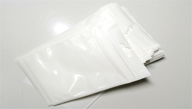 Packages Clear white Pearl Plastic Poly OPP Packing Zipper Zip Lock Retail Packages Cable Case Jewelry Food PVC Plastic bag many size available