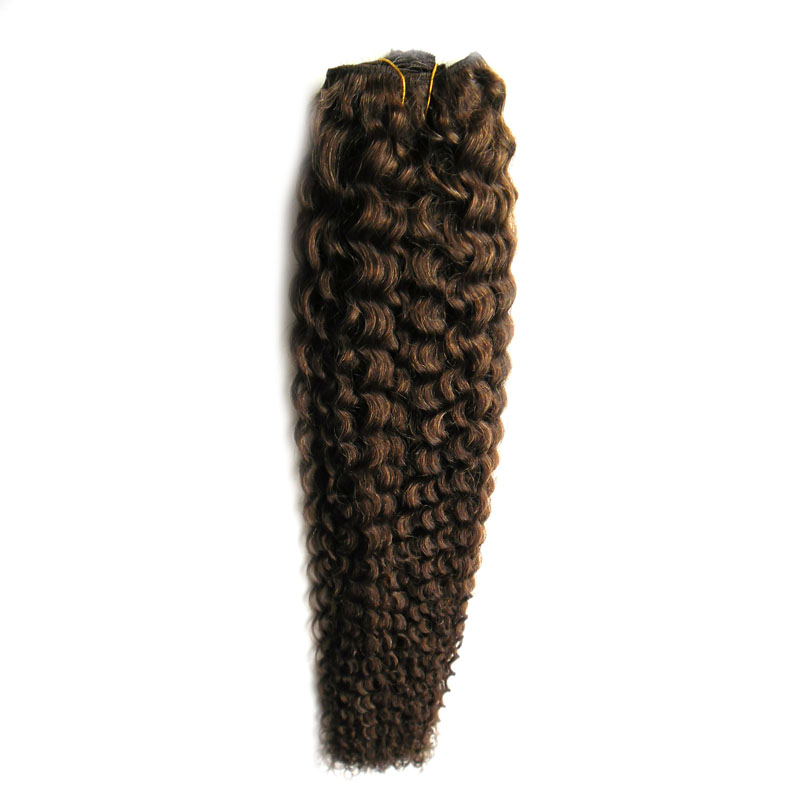 #4 Dark Brown human hair bundles 100g curly weave human hair 1pcs deep curly brazilian hair weave,no shedding, tangle free