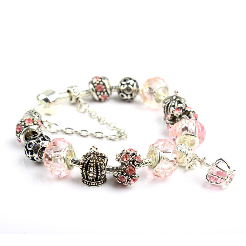 18 19 20 21CM Charm Bracelet 925 Silver Bracelets For Women Royal Crown Bracelet Purple Crystal Beads Diy Jewelry Christmas gift
18 19 20 21CM Charm Bracelet 925 Silver Bracelets For Women Royal Crown Bracelet Purple Crystal Beads Diy Jewelry Christmas gift