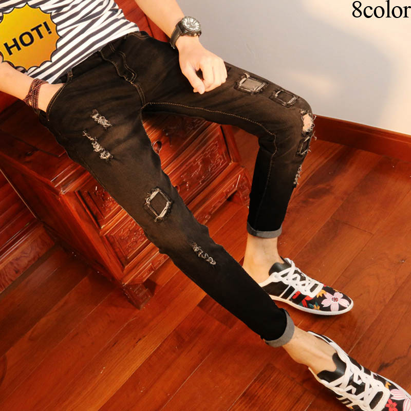 New 2017 spring autumn causal Ripped Hole Cheap Hip hop pencil pants Skinny jeans men solid leg Slim fit Denim Teenager biker jeans 28-34, Blue
New 2017 spring autumn causal Ripped Hole Cheap Hip hop pencil pants Skinny jeans men solid leg Slim fit Denim Teenager biker jeans 28-34, Blue