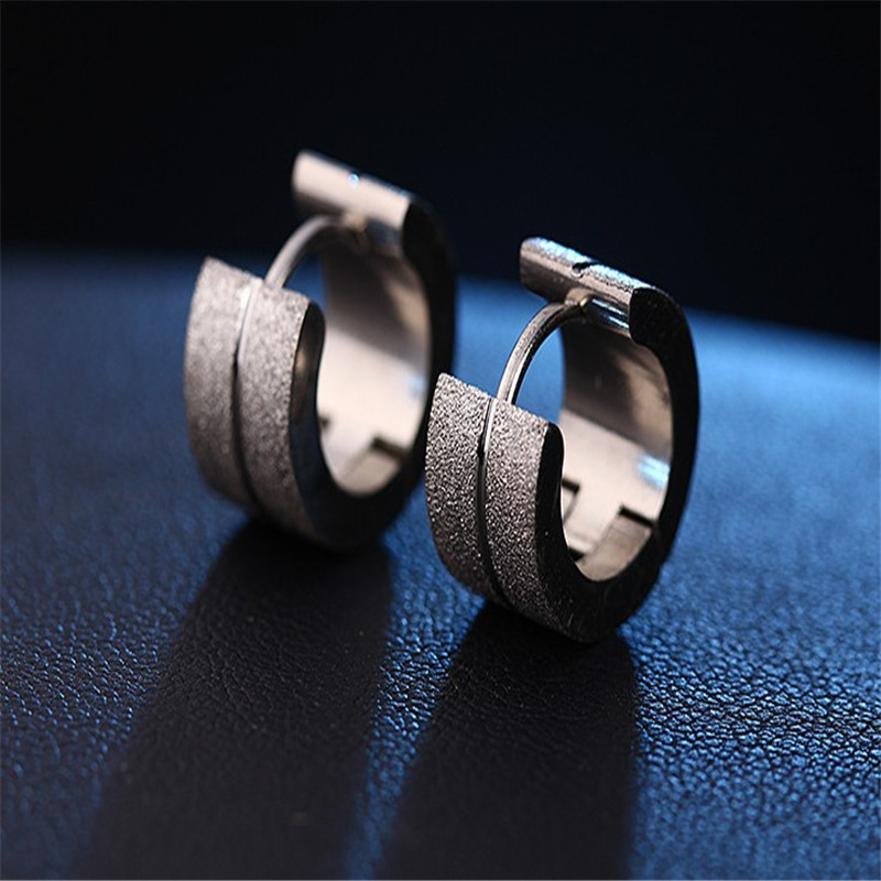 Punk Silver Gold Black Color Stainless Steel Grinding Hoop Earrings Simple Style Hoop Earring Circle For Women Men HZ
Punk Silver Gold Black Color Stainless Steel Grinding Hoop Earrings Simple Style Hoop Earring Circle For Women Men HZ