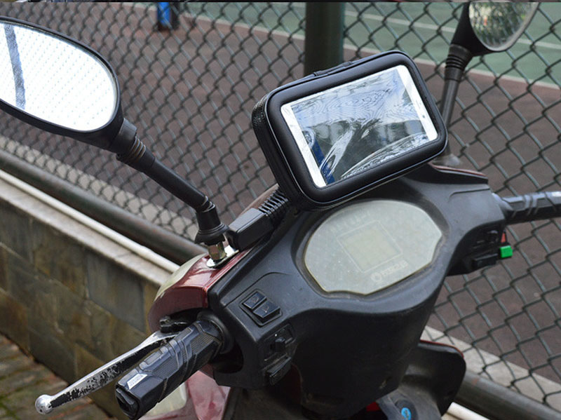 Motor Mobile Phone Case 360 Rotating Stand Motorcycle Rear View Mirror Holder for Car GPS iPhoneX 7 7S 8 Plus Samsung