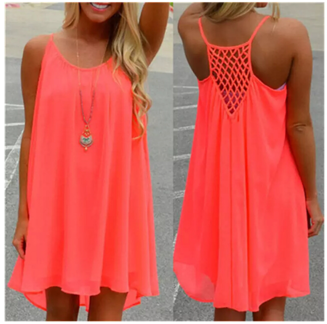 Beach Dress Sexy Casual Sleeveless Dresses Women Summer Evening Party Short Chiffon Mini skirt Womens Clothing-stock Stitching halter plus size, Rose red
Beach Dress Sexy Casual Sleeveless Dresses Women Summer Evening Party Short Chiffon Mini skirt Womens Clothing-stock Stitching halter plus size, Rose red