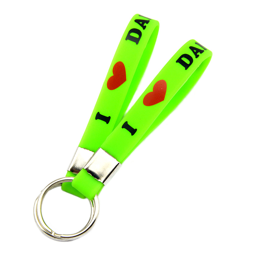 50PCS I Love Dance Silicone Bracelet Key Chain Perfect To Use In Any Benefits Gift for Dancer