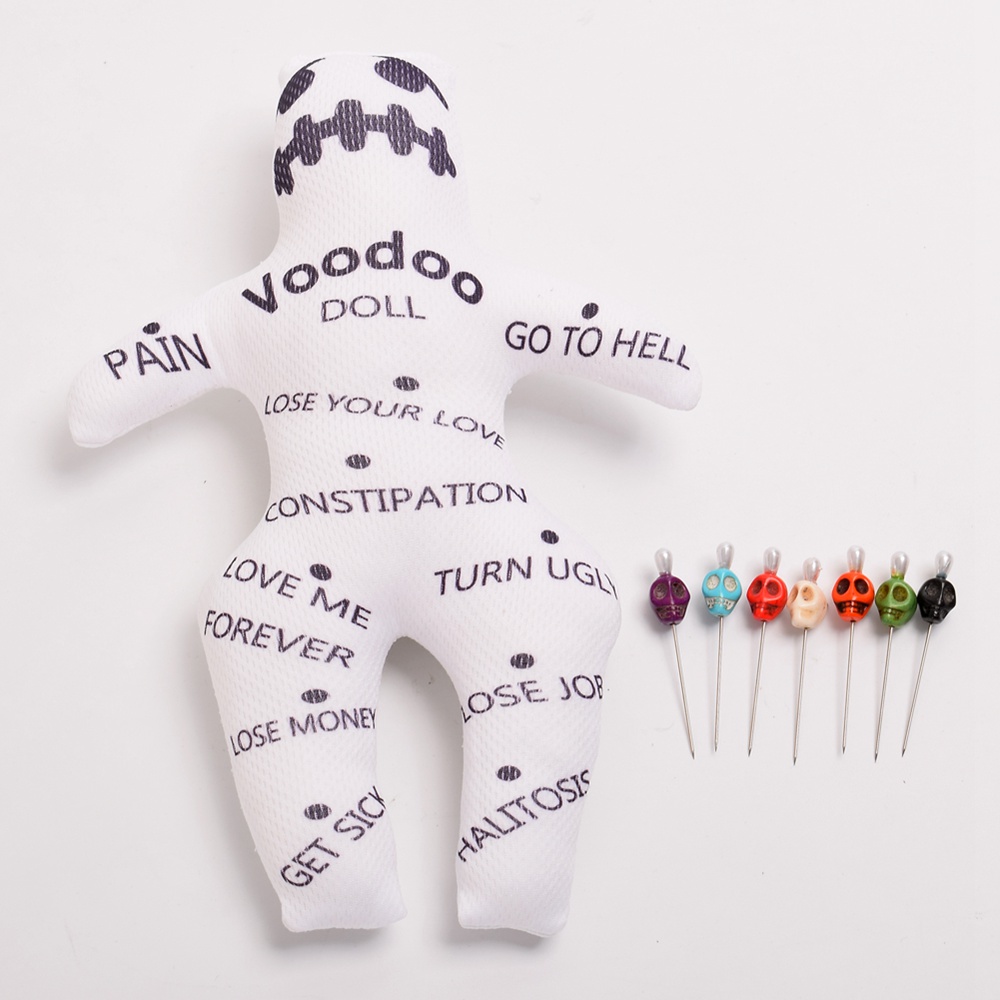 Authentic Voodoo Doll With 7 color Skull Pins Karma keepers Mascot New Orleans Toys for Adults New Fast Shipment
Authentic Voodoo Doll With 7 color Skull Pins Karma keepers Mascot New Orleans Toys for Adults New Fast Shipment
