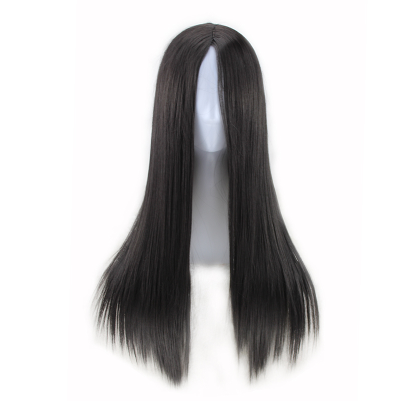 WoodFestival long straight women wig carve hairstyle blonde heat resistant synthetic wigs black natural fiber hair