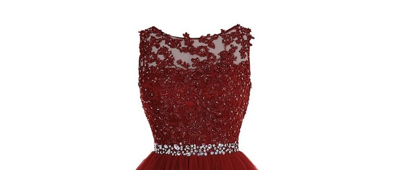 Hot Sale Evening Dresses Elegant Short Bride Gown 2017 New High Neck Ball Prom Party Pageant Homecoming/Graduation Formal Dress