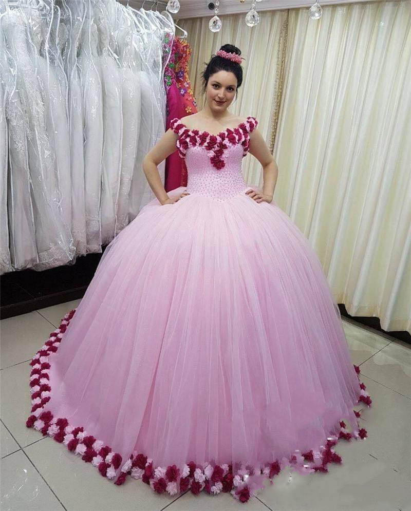 Scoop Pink Tulle Ball Gown Quinceanera Dresses Hand Made Flower Pearls Princess Sweet 16 Dresses vestidos de 15 anos, Green
Scoop Pink Tulle Ball Gown Quinceanera Dresses Hand Made Flower Pearls Princess Sweet 16 Dresses vestidos de 15 anos, Green