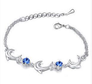 Brand new High-end bracelet dolphin Festival fish shape jewelry FB311 mix order 20 pieces a lot Charm Bracelets