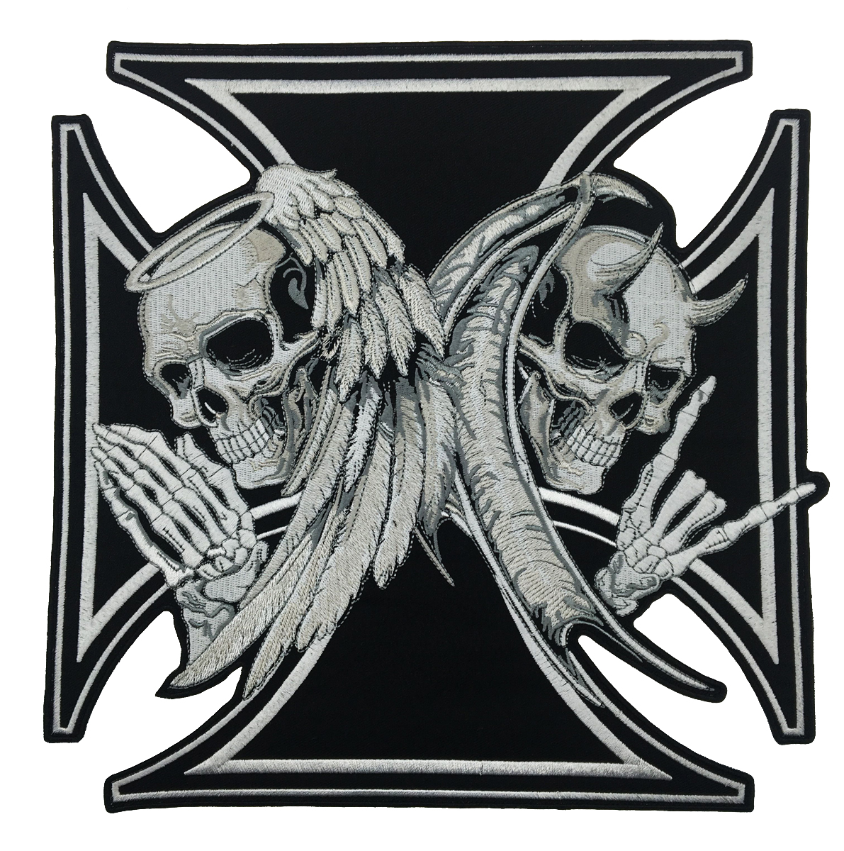 NEW ARRIVAL LARGE SIZE CROSS DEATH DEVIL SKULL PATCH ANGEL SKULL MOTORCYCLE BIKER EMBROIDERED BACK PATCH IRON ON SEW ON FREE SHIPPING, Black
NEW ARRIVAL LARGE SIZE CROSS DEATH DEVIL SKULL PATCH ANGEL SKULL MOTORCYCLE BIKER EMBROIDERED BACK PATCH IRON ON SEW ON FREE SHIPPING, Black