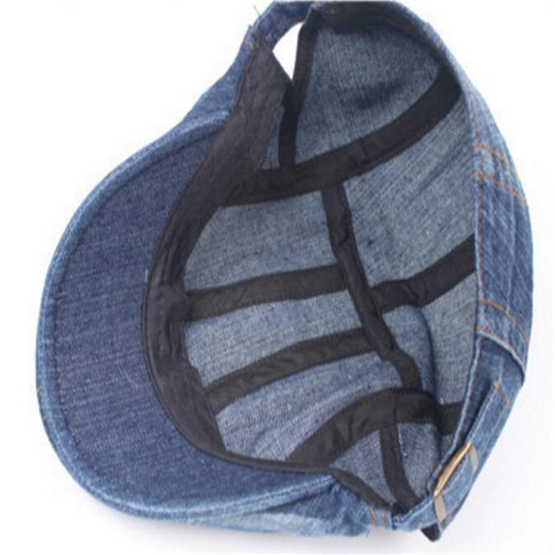 New Fashion Summer Denim Berets Cap for Men Women Washed Denim Hat Unisex Jeans Hats 6pcs/lot