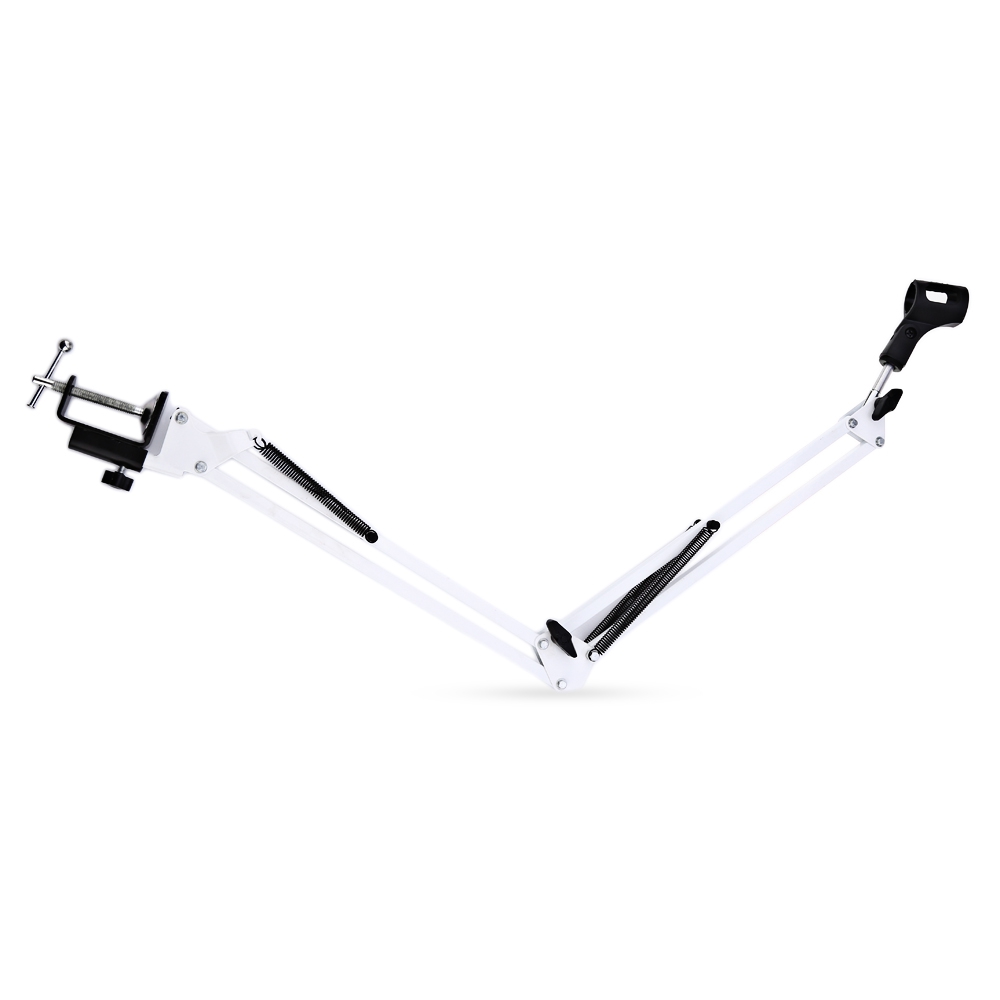 NB-35 White Extendable Recording Microphone Holder Suspension Boom Scissor Arm Stand Holder With Microphone Clip Table Mounting
NB-35 White Extendable Recording Microphone Holder Suspension Boom Scissor Arm Stand Holder With Microphone Clip Table Mounting
