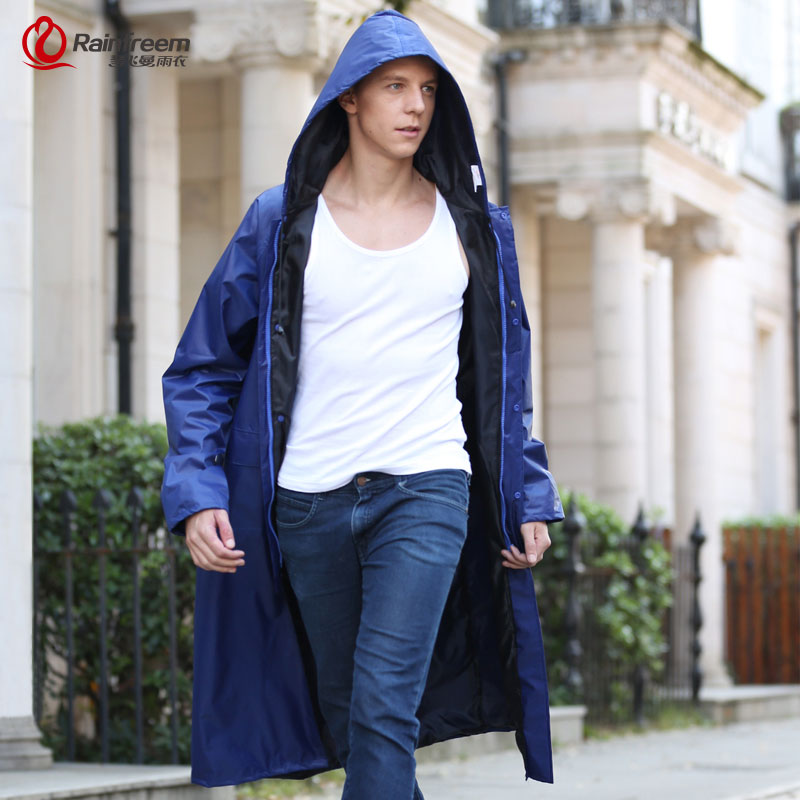 Rainfreem Waterproof Men Raincoat Fashion Rain Jacket Poncho Plus Size S-6XL Fishing Rainwear Motorcycle Hooded Rain Gear