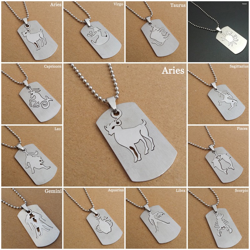 Stainless Steel 12 Constellations Choker Necklace For Women Silver Bead Movable Chain Pendant Necklace Men Costume Jewelry Gift Collares
Stainless Steel 12 Constellations Choker Necklace For Women Silver Bead Movable Chain Pendant Necklace Men Costume Jewelry Gift Collares