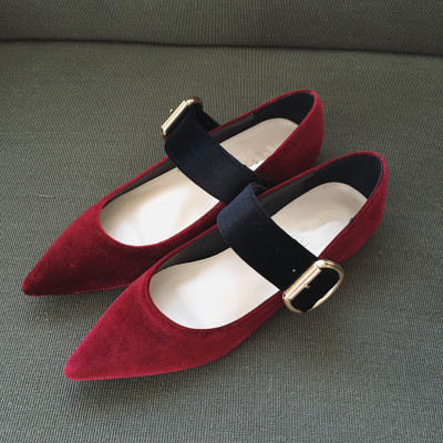 TOP QUALITY! u712 velvet genuine leather belt pointy flats shoes burgundy black brown fashion p
TOP QUALITY! u712 velvet genuine leather belt pointy flats shoes burgundy black brown fashion p