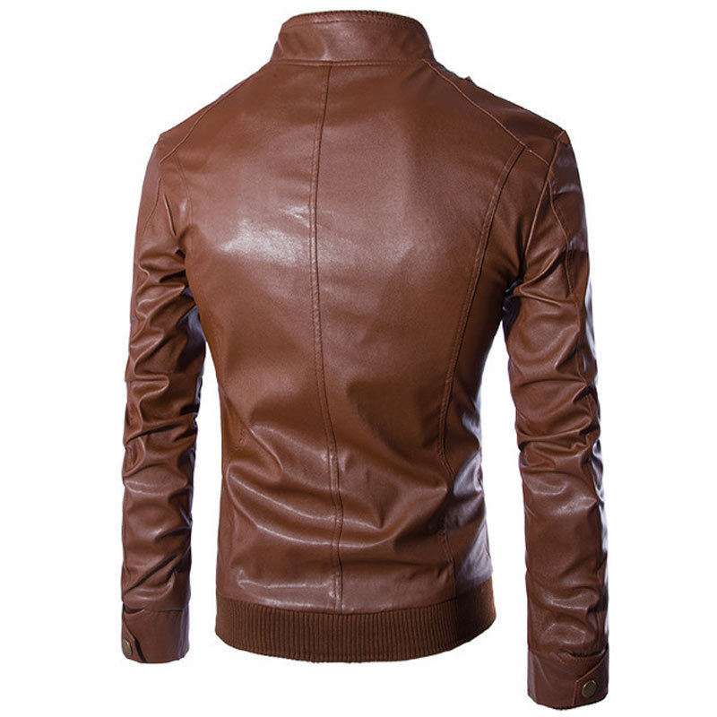 Whole New PU Leather Jacket Men Blouson Moto Cuir Mens Windproof Motorcycle Biker Jacket Jaqueta de Couro Veste Cuir Homme Y09866454