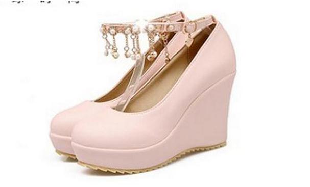 Fall 2017 single shoes since with waterproof light mouth round head joker Diamond wedges FuRuiSource