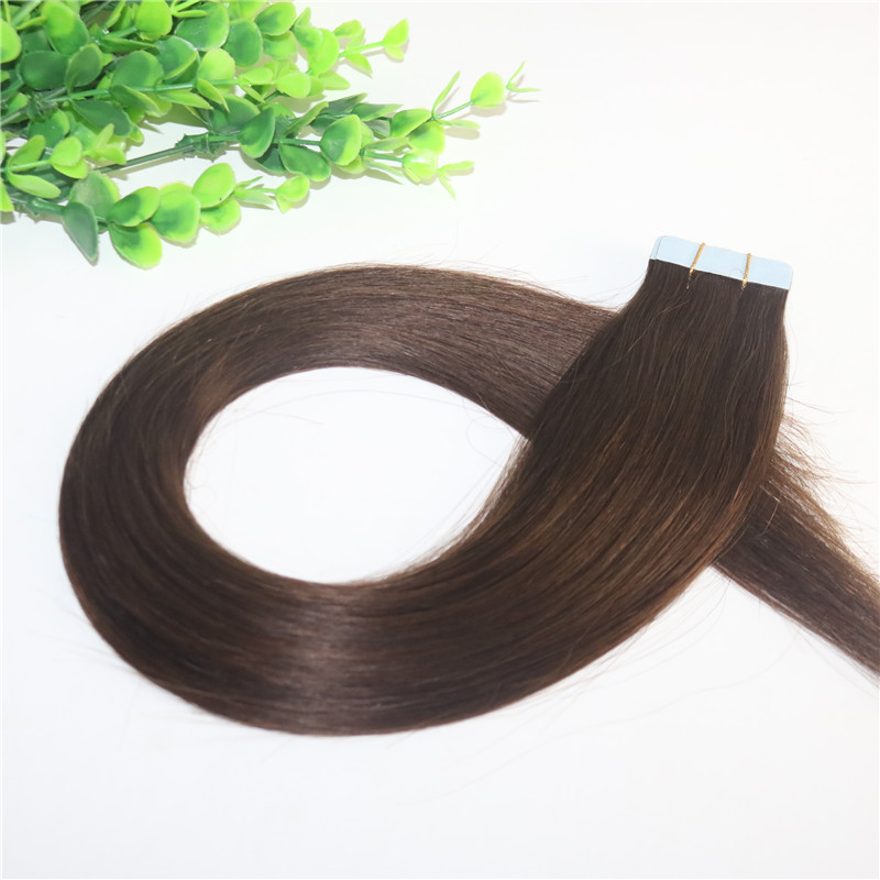 Tape In Human Hair Extensions Medium Brown #4 40pcs 100gram Remy Tape Hair Extensions Skin Weft Thick End