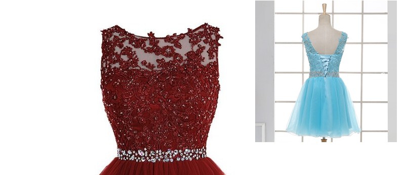 Hot Sale Evening Dresses Elegant Short Bride Gown 2017 New High Neck Ball Prom Party Pageant Homecoming/Graduation Formal Dress