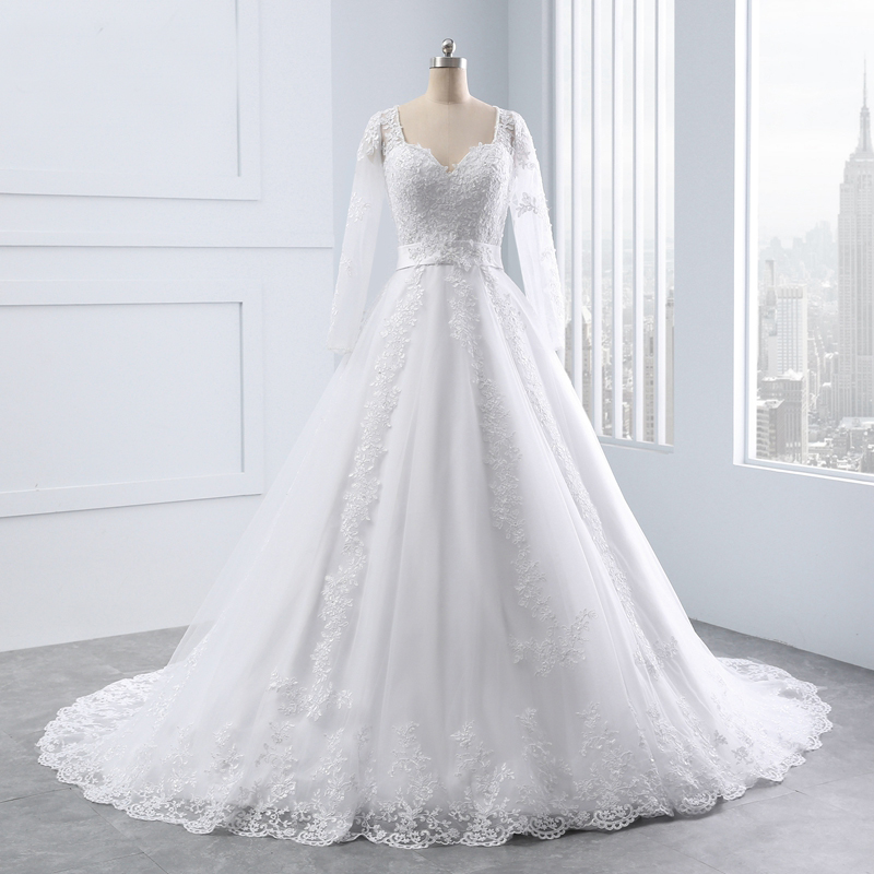 Sweetheart A-line Wedding Dresses Lace Appliques Full Sashes Vestido De Novias Princess Luxury Cathedral Train Bridal Gowns, White
Sweetheart A-line Wedding Dresses Lace Appliques Full Sashes Vestido De Novias Princess Luxury Cathedral Train Bridal Gowns, White
