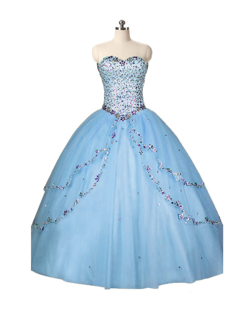 2017 Fashion Sweetheart Crystal Ball Gown Quinceanera Dress with Sequined Tulle Plus Size Sweet 16 Dress Vestido Debutante Gowns BQ77