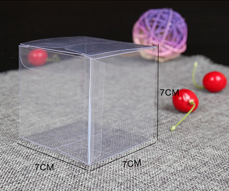 50pcs Square Plastic Clear PVC Boxes Transparent Waterproof Gift Box PVC Carry Cases Packaging Box For Kids Gift jewelryCandytoy