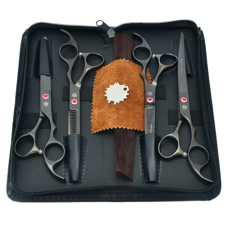 Purple Dragon Cutting Scissors & Thinning Scissors Curved Shears Professional Pet Scissors for Dog Grooming Dog Hair Clipper,LZS0366, Black
Purple Dragon Cutting Scissors & Thinning Scissors Curved Shears Professional Pet Scissors for Dog Grooming Dog Hair Clipper,LZS0366, Black