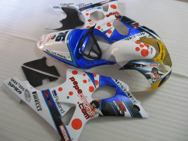 Aftermarket body parts fairing kit for Suzuki GSXR1000 00 01 02 white blue fairings set GSXR1000 2000 2001 2002 OT10, Multi-color
Aftermarket body parts fairing kit for Suzuki GSXR1000 00 01 02 white blue fairings set GSXR1000 2000 2001 2002 OT10, Multi-color