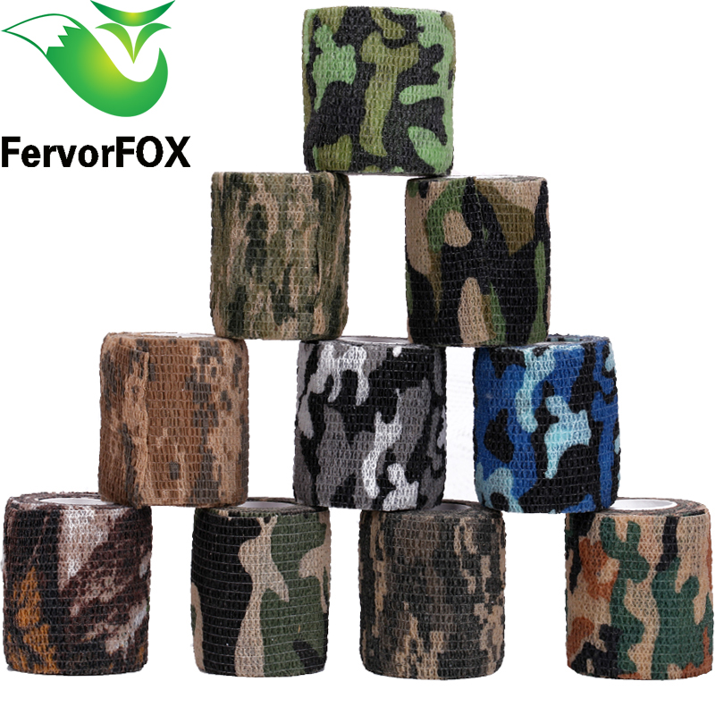 

5cmx4.5m Army Camo Outdoor Hunting Shooting Tool Camouflage Stealth Tape Waterproof Wrap Durable accessories new arrival