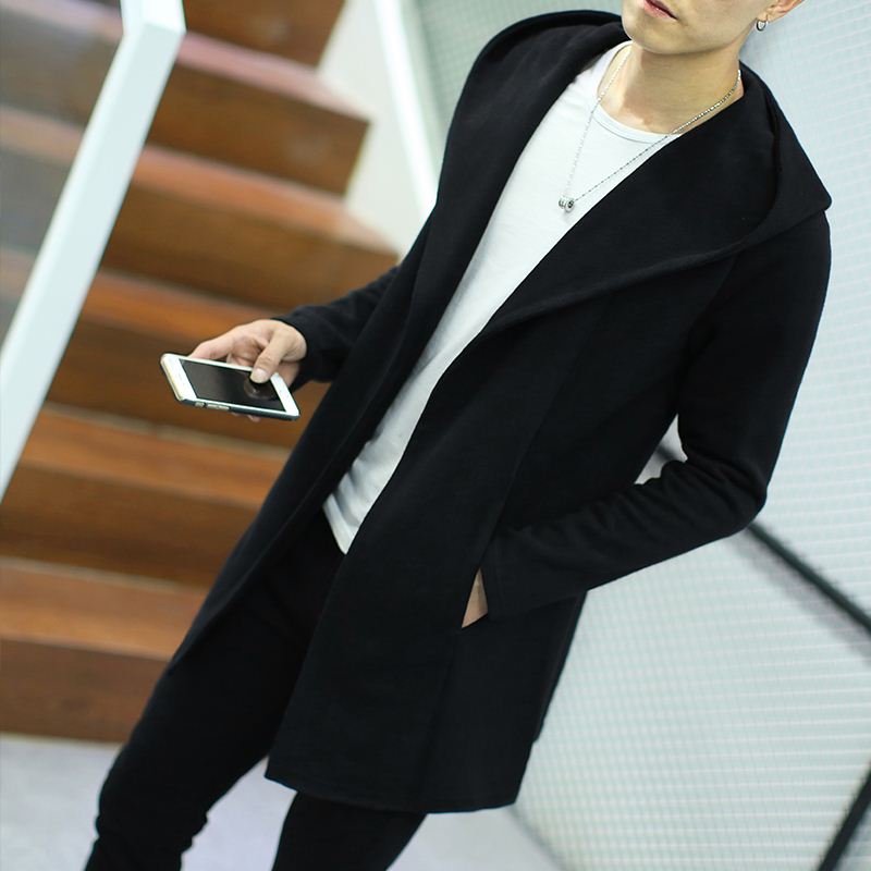Mens Sweater 2016 New Plus Size Autumn Slim Fit Cardigan Men Simple Hooded Casual Sweater Men Long Mens Cardigans 4Colors 5XL-M