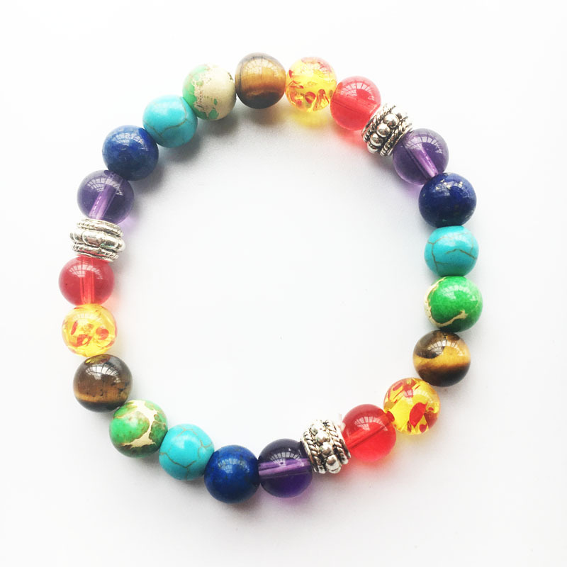 Mixed Styles Fashion Natural Stone Round Shape Strands Beads Lava Charm Bracelets Jewelry For Women Men